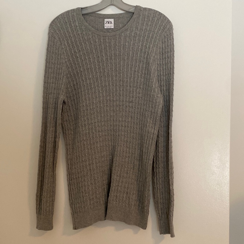Mens Grey Sweater - Zara - Large